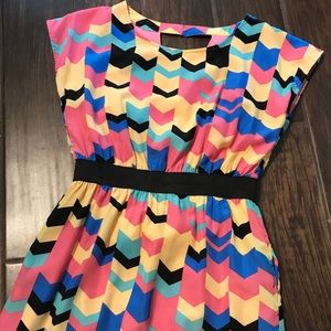 Colorful chevron dress from Francescas